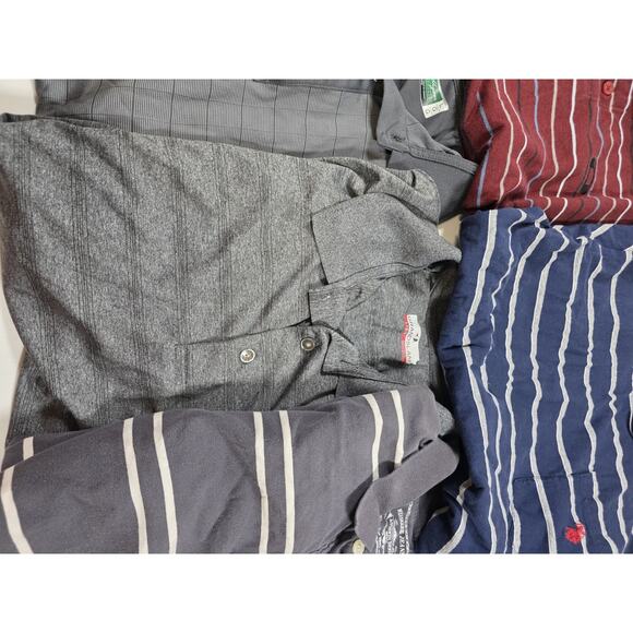 Nice Mens Collared Golf Shirt Lot Of 5 Mixed Brands And Colors Wrangler Polo LG - Picture 3 of 6